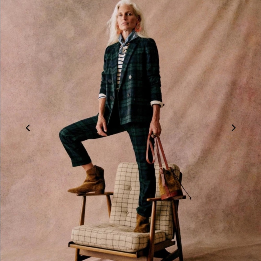 Sezane plaid Mitchell Trousers